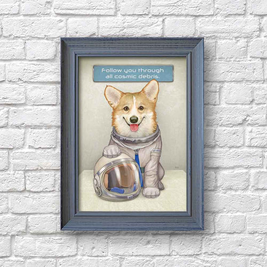 Corgi Astronaut Art Print S&G Studio