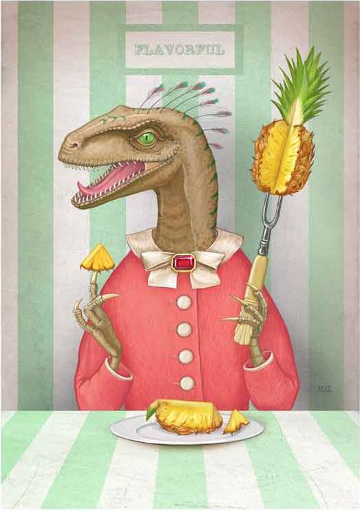 Dinosaurs art posters for dining room.