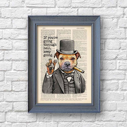 Staffordshire bull terrier art print S&G Studio