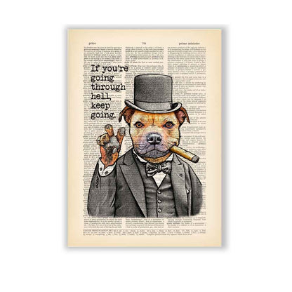 Staffordshire bull terrier art print S&G Studio