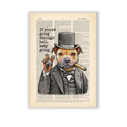 Staffordshire bull terrier art print S&G Studio