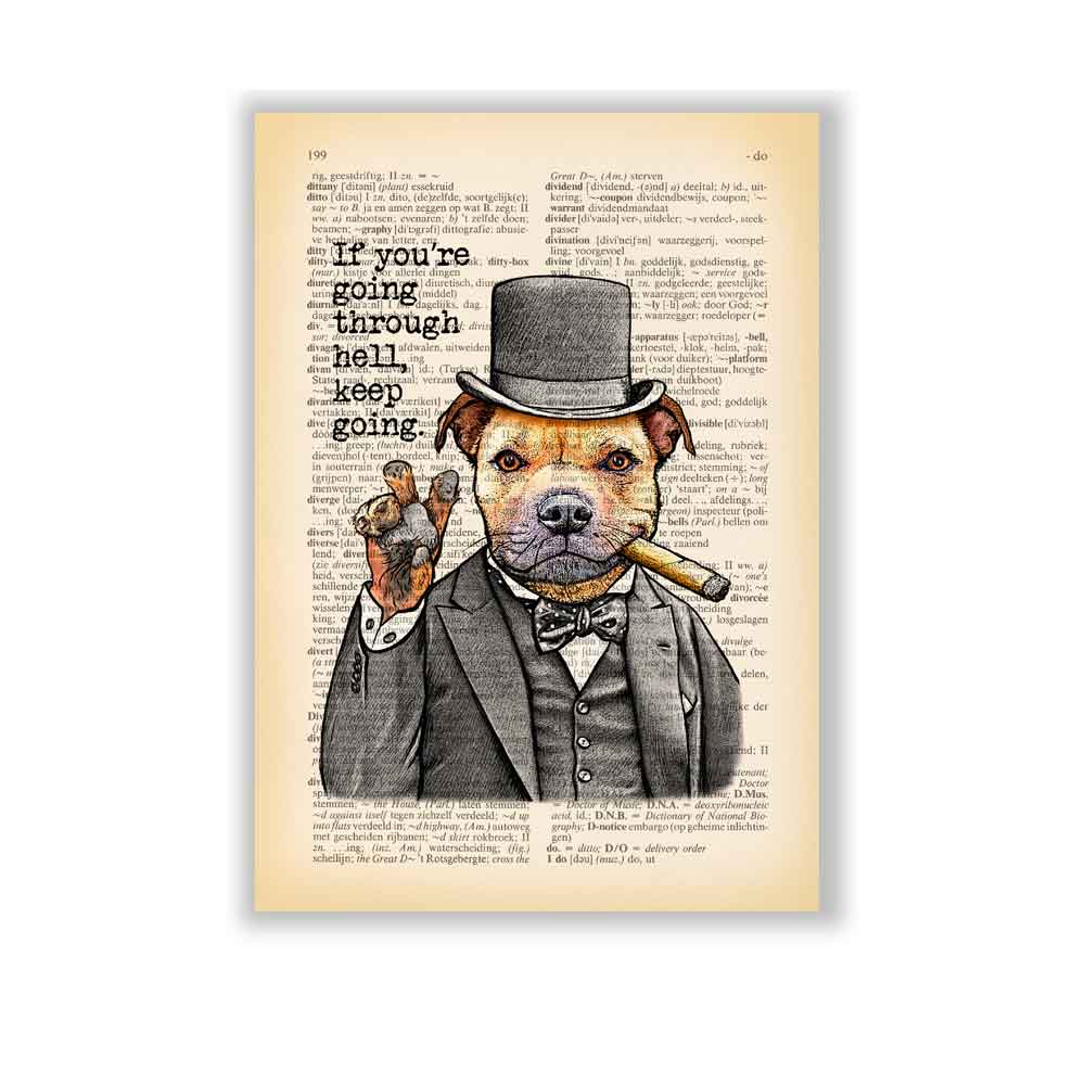 Staffordshire bull terrier art print S&G Studio