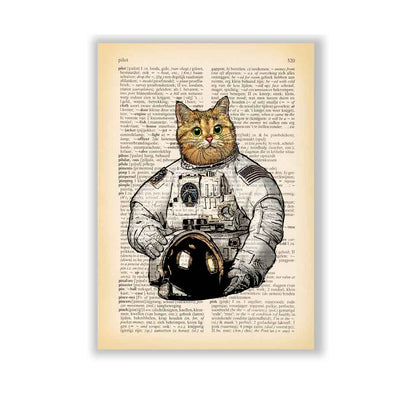 Cat astronaut art print S&G Studio