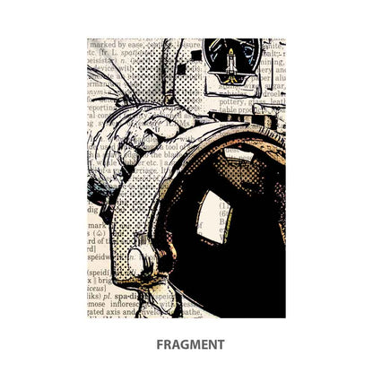 Dog astronaut art print S&G Studio fragment