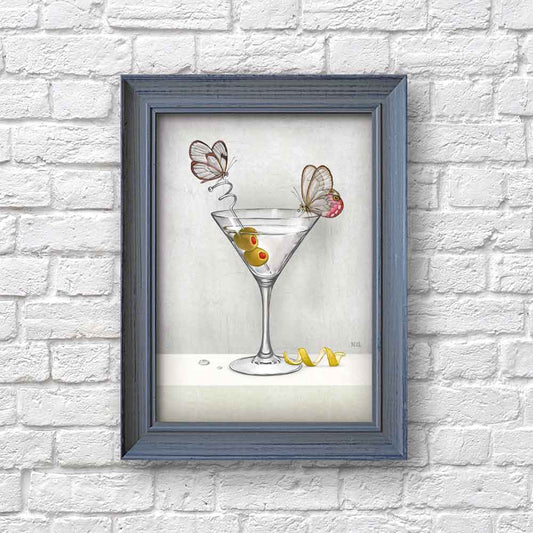 Dry Martini Cocktail Art Print S&G Studio