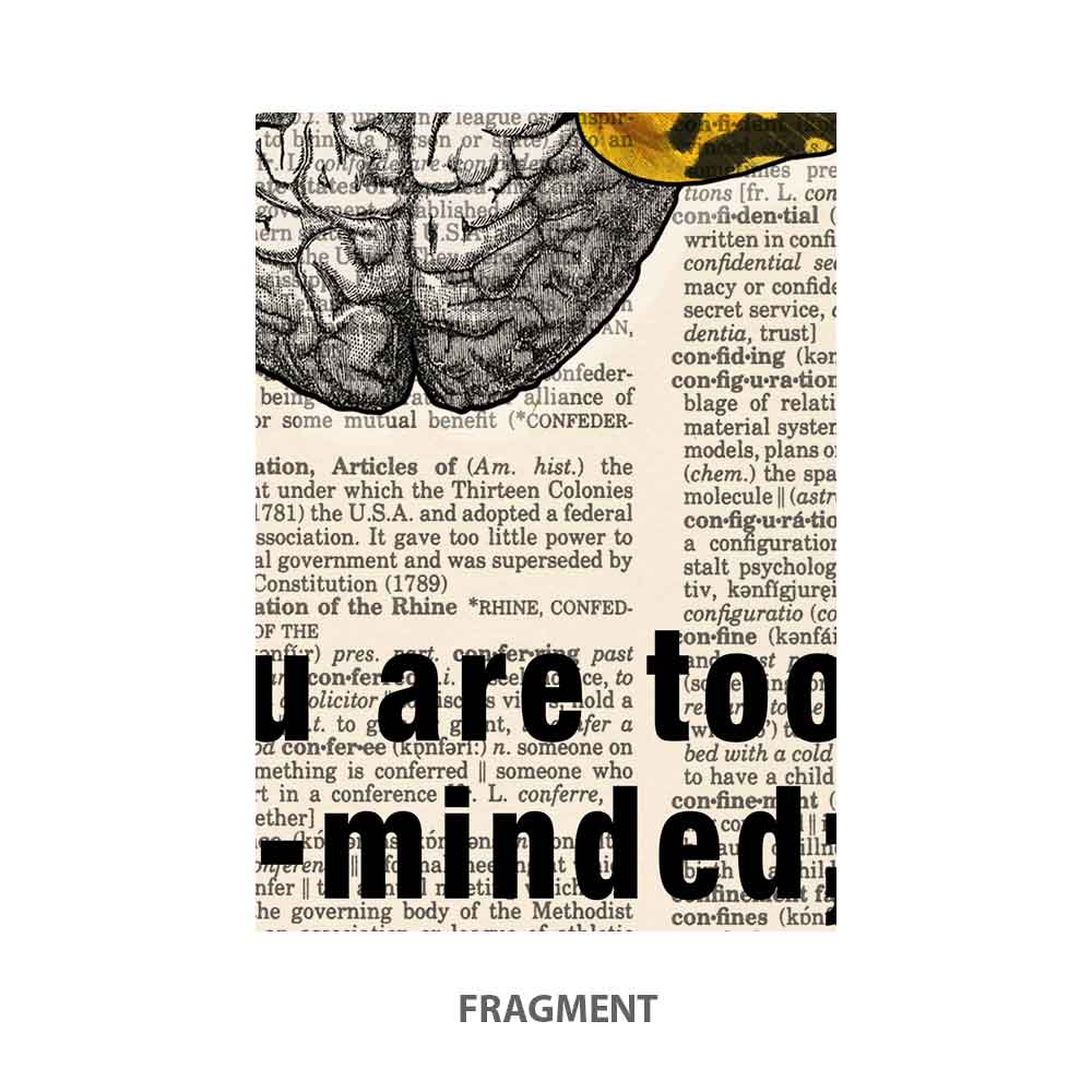 Brain with sign art print S&G Studio fragment