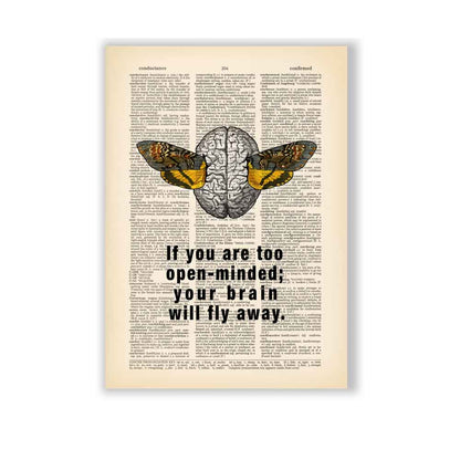 Brain with sign art print S&G Studio