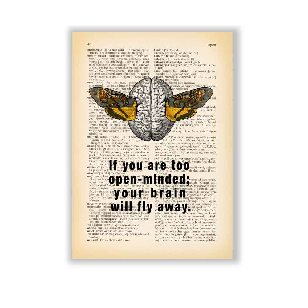 Brain with sign art print S&G Studio