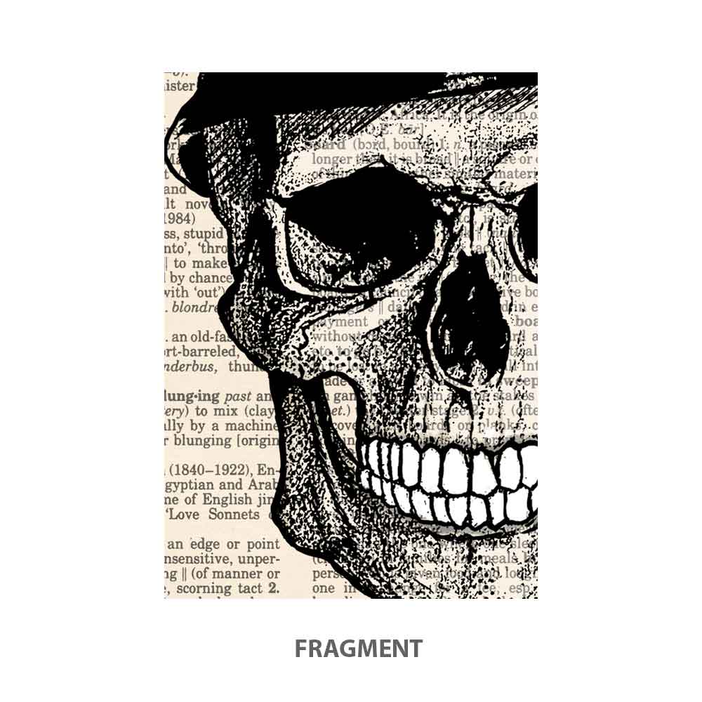 Skull with sign "Brush your teeth!" art print S&G Studio fragment