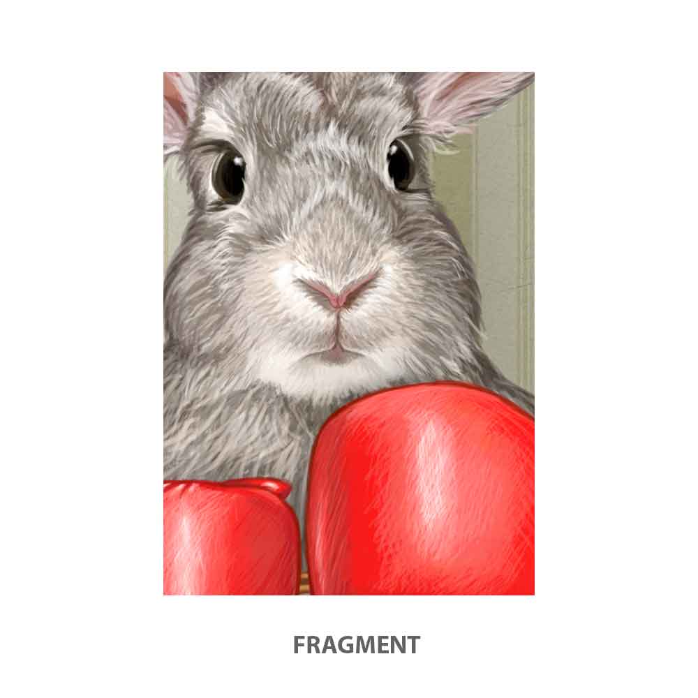 Rabbit Boxer Art Print S&G Studio fragment