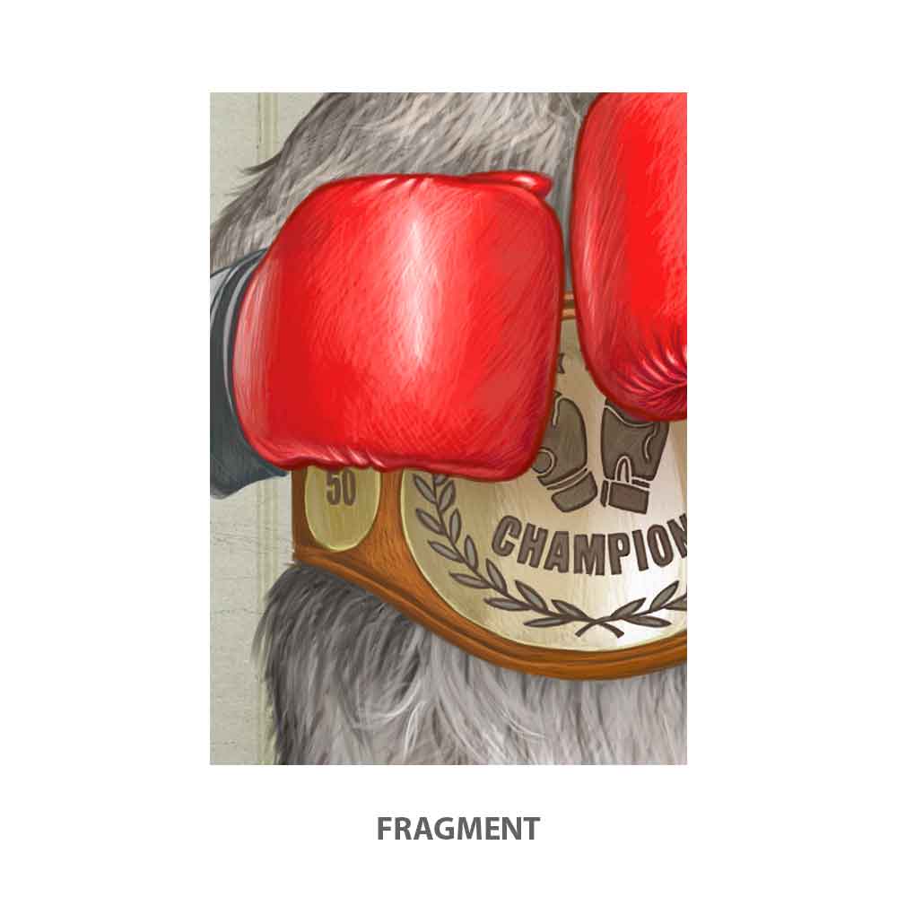 Rabbit Boxer Art Print S&G Studio fragment