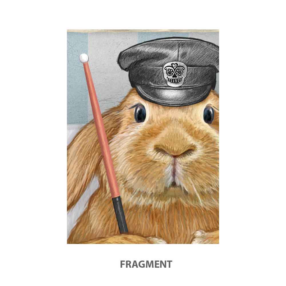 Rabbit in Bathroom Art Print S&G Studio fragment