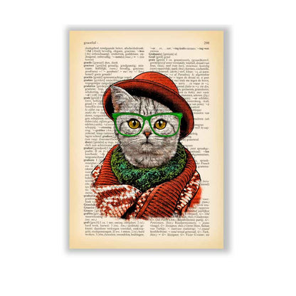 Cat in hat art print S&G Studio