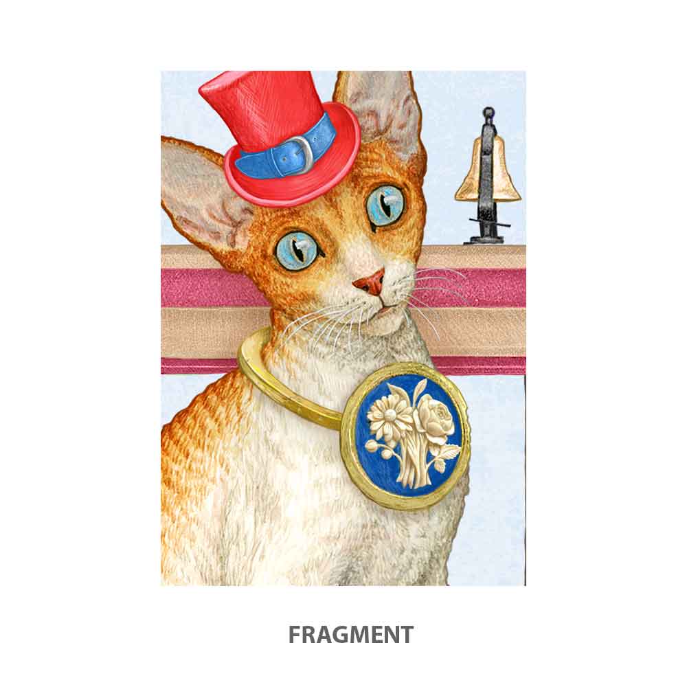 Cute Devon Rex cat poster S&G Studio fragment