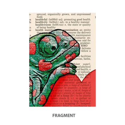 Chameleon with heart art print S&G Studio fragment