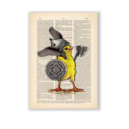 Little Chicken celtic art print S&G Studio