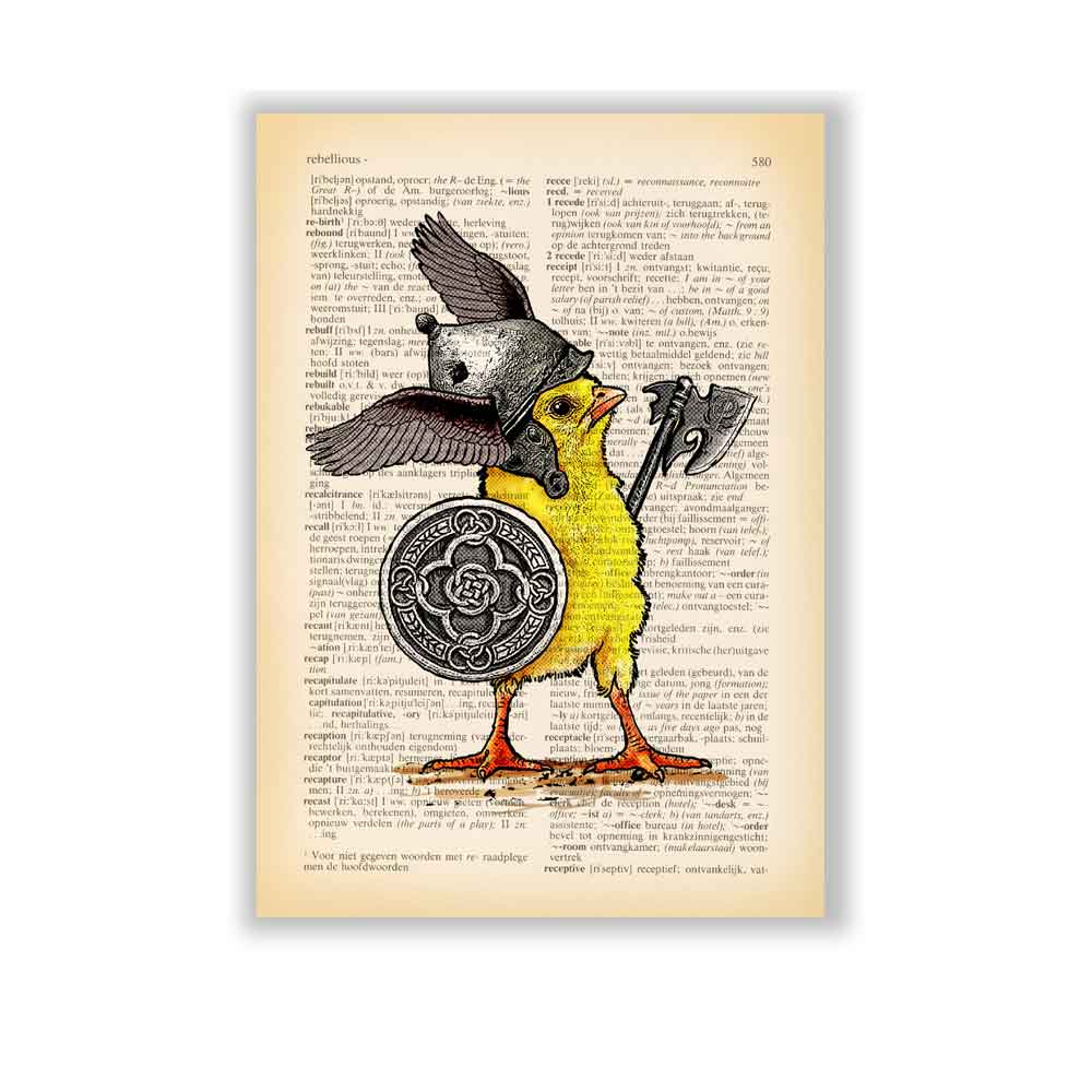 Little Chicken celtic art print S&G Studio