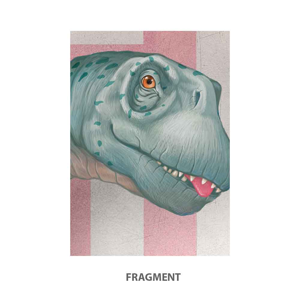 Brontosaurus with a melon art print S&G Studio fragment