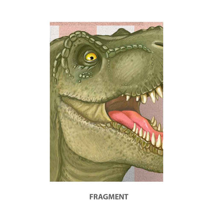 Tyrannosaurus Rex with donuts Art print S&G Studio fragment