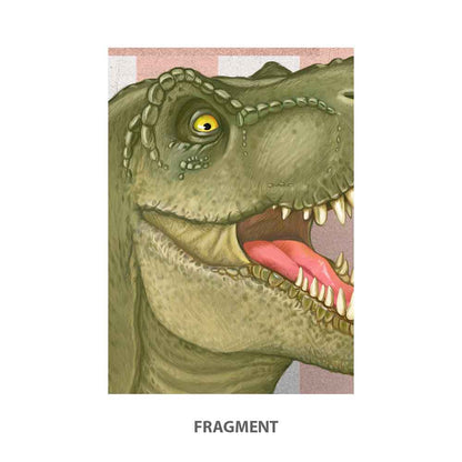 T Rex and Fruits Vegetarian Art Print S&G Studio fragment