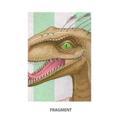 Velociraptor with a pineapple art print S&G Studio fragment