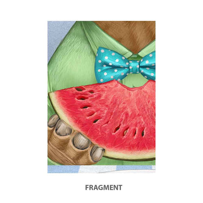 Triceratops with Watermelon Art Print S&G Studio fragment