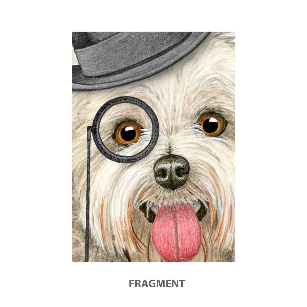 Maltese Dog Dr Watson art print S&G Studio fragment