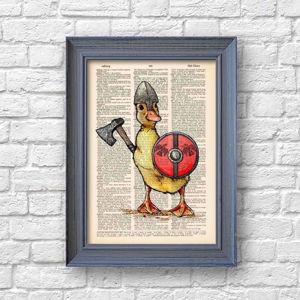 Little Duck viking art print S&G Studio