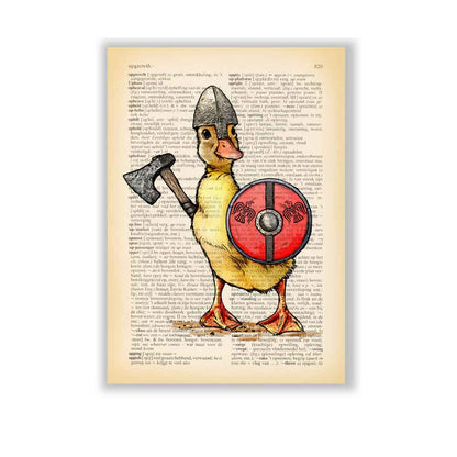 Little Duck viking art print S&G Studio