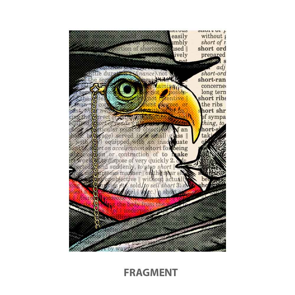 Bald Eagle with guns art print S&G Studio fragment