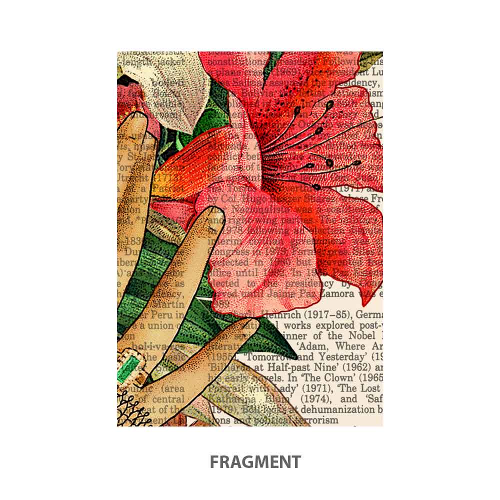 Hand with lilies art print S&G Studio fragment