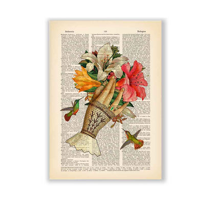 Hand with lilies art print S&G Studio