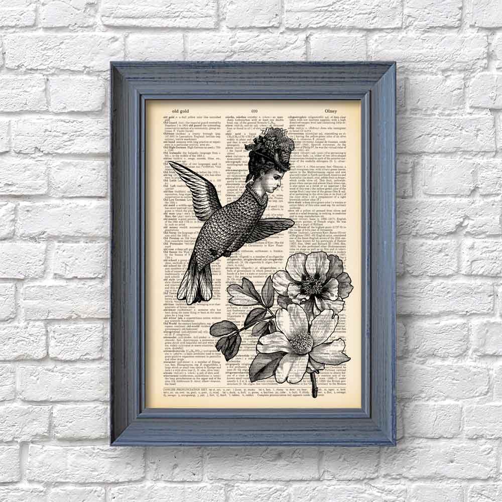 Ladybird with flowers art print S&G Studio