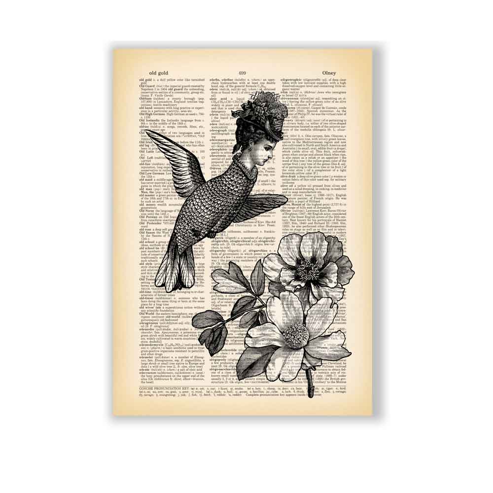 Ladybird with flowers art print S&G Studio