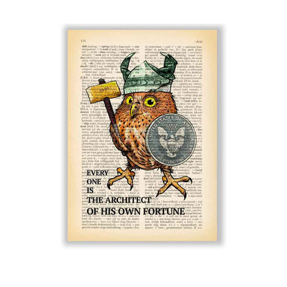 Owl Viking with quote art print S&G Studio