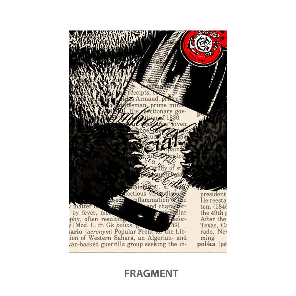 Panda with Champagne art print S&G Studio fragment