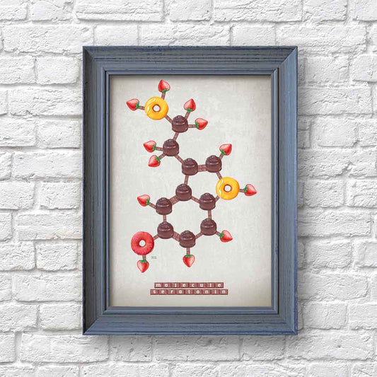 Molecule of Serotonin art print S&G Studio