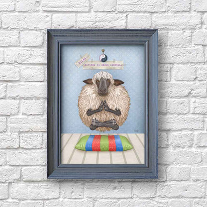 Yoga Sheep Art Print S&G Studio