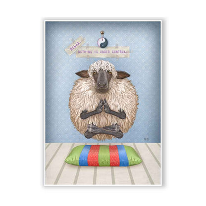 Yoga Sheep Art Print S&G Studio