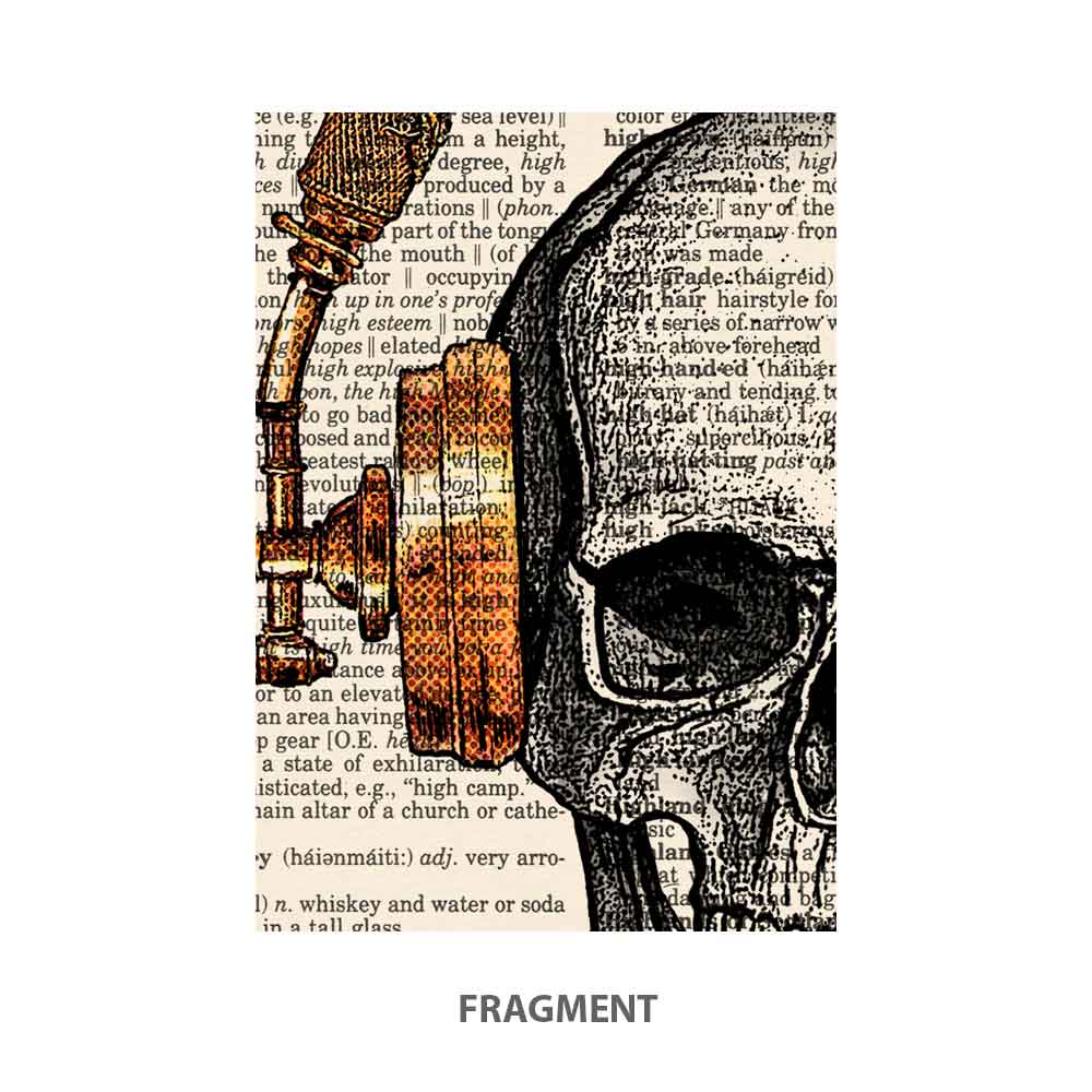 Skull in steampunk headphones art print – S&G Studio Skull in steampunk headphones art print – S&G Studio