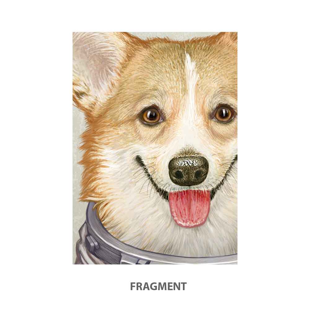 Corgi Astronaut Art Print S&G Studio fragment