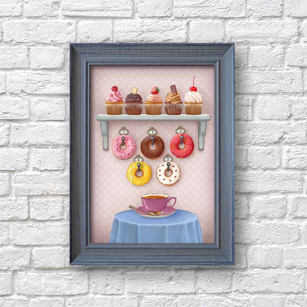 Donuts and Cupcakes Art Print S&G Studio