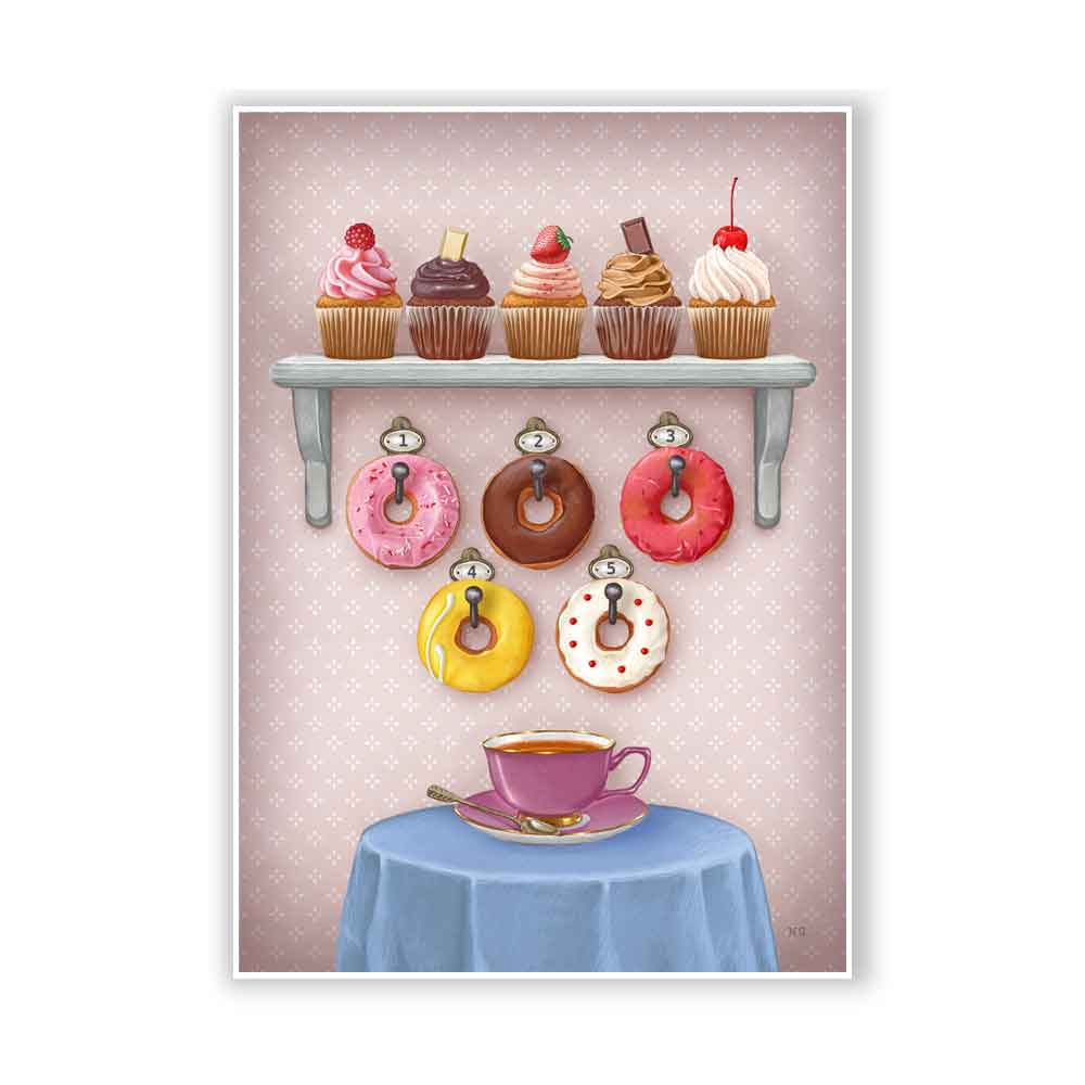 Donuts and Cupcakes Art Print S&G Studio