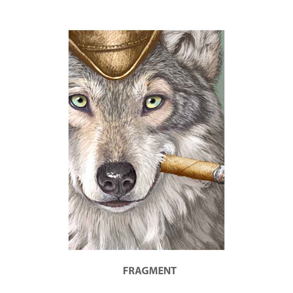 Wolf and Raven Play Card Game Art Print fragment S&G Studio